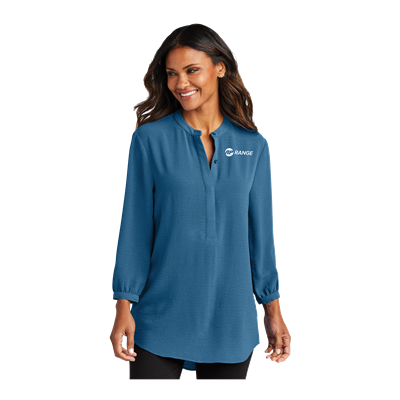 Women's 3/4-Sleeve Textured Crepe Tunic